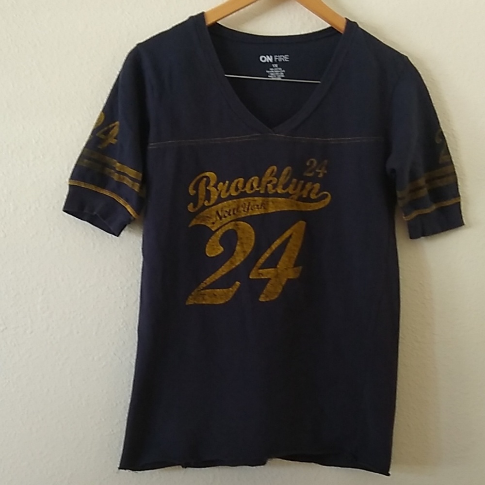 On Fire Brooklyn Distressed T-Shirt